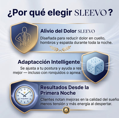 SLEEVO - Almohada Cervical + Funda GRATIS